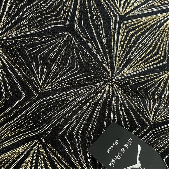 Cloth & People NWT Art Deco New Year’s Eve Black Gold Party Dress sz Small - Picture 10 of 12
